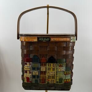 Caro Nan Vintage New Orleans Hand Painted Basket Purse Created For Gus Mayer